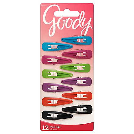 Goody Snap Clips Glam Girls Bright Color - 12 Count - Image 1