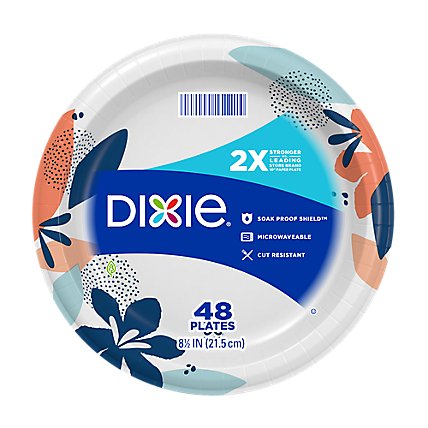 Dixie Everyday Paper Plates Printed 8 1/2 Inch - 48 Count - Image 2
