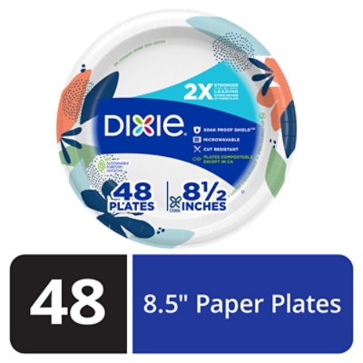 Dixie Everyday Paper Plates Printed 8 1/2 Inch - 48 Count - Image 2