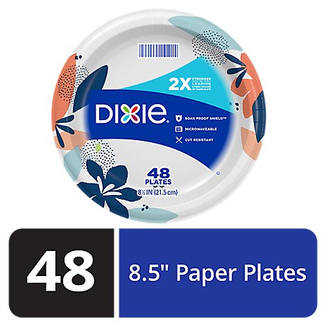 Dixie Everyday Paper Plates Printed 8 1/2 Inch - 48 Count