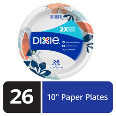 Dixie Everyday Paper Plates Printed 10 1/16 Inch - 26 Count - Image 1