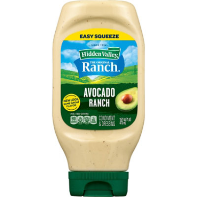 Hidden Valley Avocado Ranch Topping and Dressing Bottle - 16 Fl. Oz.