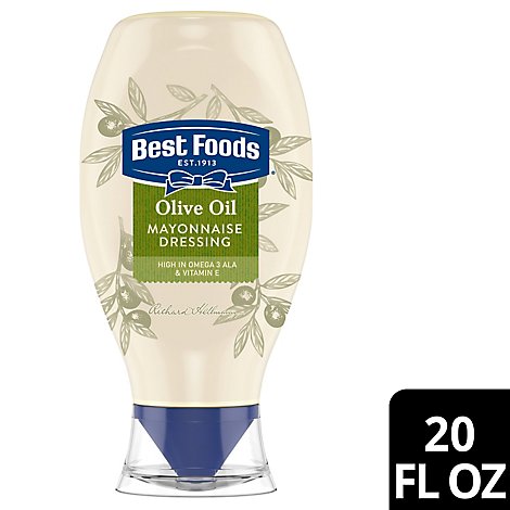 Best Foods Mayonnaise Dressing Olive Oil Squeeze Bottle - 20 Oz