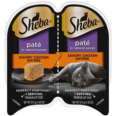 Sheba Perfect Portions Pate Savory Chicken Entree Wet Cat Food Twin Pack Tray - 2.6 Oz - Image 1