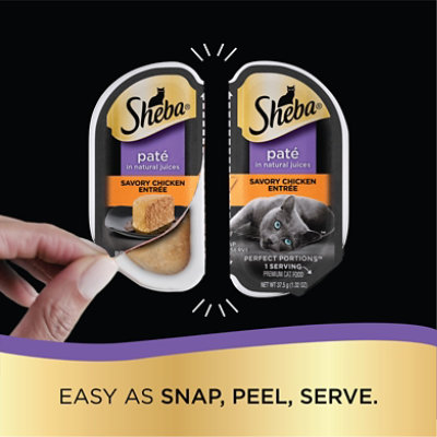 Sheba Perfect Portions Pate Savory Chicken Entree Wet Cat Food Twin Pack Tray - 2.6 Oz - Image 5