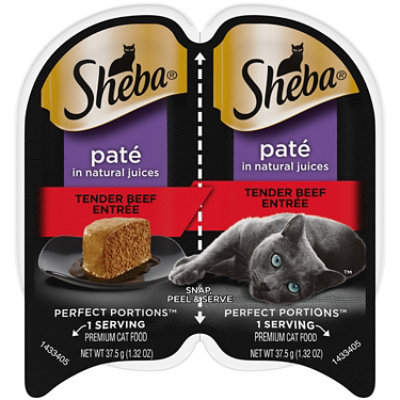 Sheba Perfect Portions Wet Cat Food Pate Tender Beef Entree Twin Pack - 2-1.32 Oz