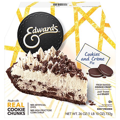 EDWARDS Pie Creme Cookies & Creme Box Frozen - 26 Oz