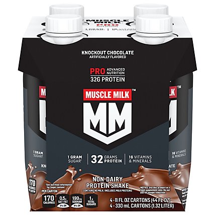 MUSCLE MILK Pro Series Protein Shake Non Dairy Knockout Chocolate - 4-11 Fl. Oz. - Image 3