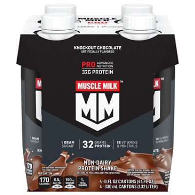 MUSCLE MILK Pro Series Protein Shake Non Dairy Knockout Chocolate - 4-11 Fl. Oz. - Image 3