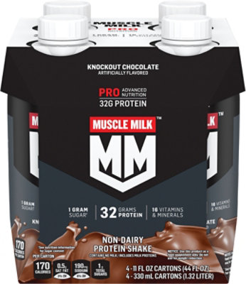 MUSCLE MILK Pro Series Protein Shake Non Dairy Knockout Chocolate - 4-11 Fl. Oz. - Image 2