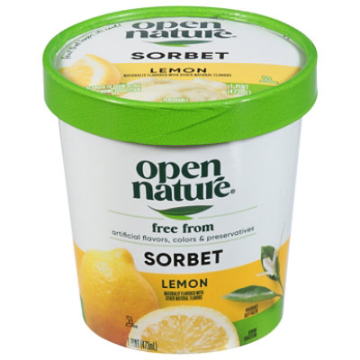 Open Nature Sorbet Lemon - 1 Pint - Image 1