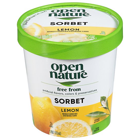 Open Nature Sorbet Lemon - 1 Pint