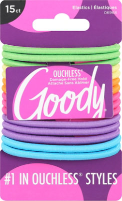 Goody Elastics Ouchless Thick 4mm Neon - 15 Count - Image 2