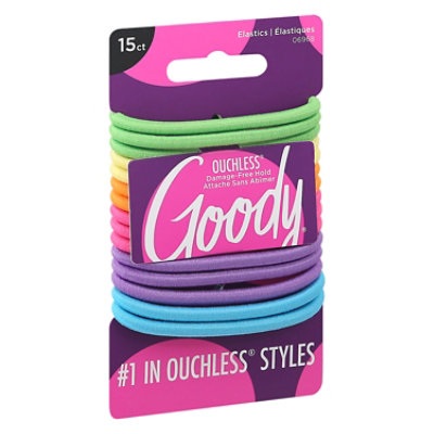 Goody Elastics Ouchless Thick 4mm Neon - 15 Count - Image 1