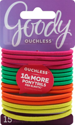 Goody Elastics Ouchless Thick 4mm Citrus Brights - 15 Count - Image 2