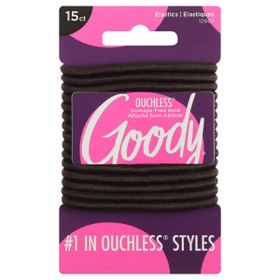 Goody Elastics Ouchless Thick 4mm Brown Brunette - 15 Count - Image 2