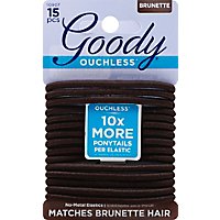 Goody Elastics Ouchless Thick 4mm Brown Brunette - 15 Count - Image 2