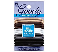 Goody Elastics Ouchless Thick 4mm Java Bean - 15 Count