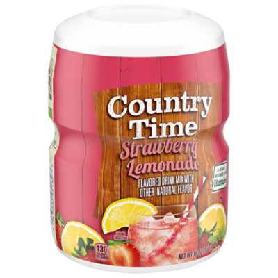 Country Time Strawberry Lemonade Naturally Flavored Powdered Drink Mix Canister - 18 Oz - Image 2