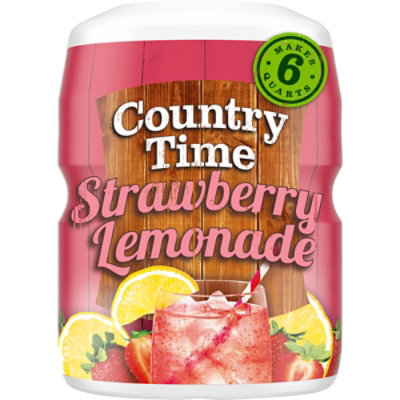 Country Time Strawberry Lemonade Naturally Flavored Powdered Drink Mix Canister - 18 Oz - Image 1