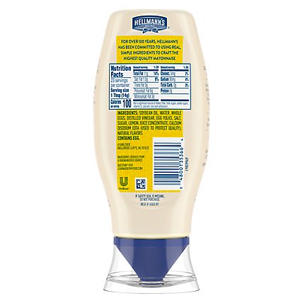 Hellmanns Mayonnaise Real Squeeze Bottle - 11.5 Oz - Image 6