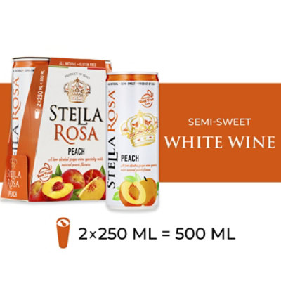 Stella Rosa Peach Low Alcohol Wine - 2-250 ML - Image 1