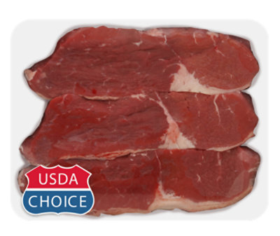 Thin Boneless Beef Chuck Steak USDA Choice Value Pack - 2 Lb