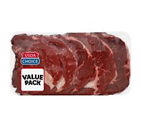 Beef USDA Choice Chuck Steak Boneless Thin Value Pack - 2 Lb