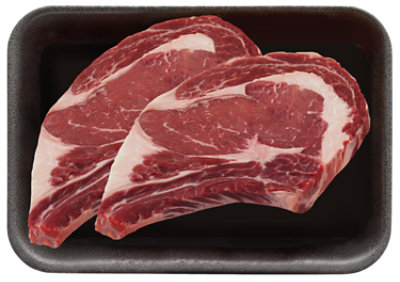USDA Choice Beef Rib Steak Thin Bone In - 2 Lb