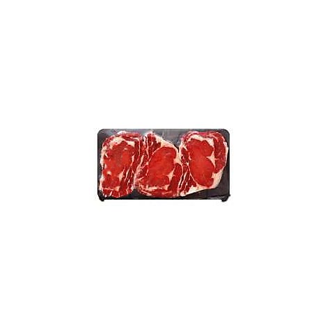 Meat Counter Beef USDA Choice Steak Ribeye Bone In Thin Value Pack - 4.00 LB