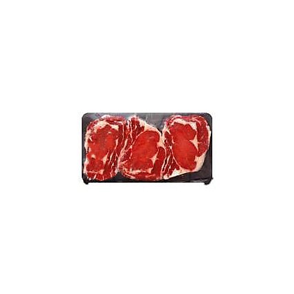 Meat Counter Beef USDA Choice Steak Ribeye Bone In Thin Value Pack - 4.00 LB - Image 1
