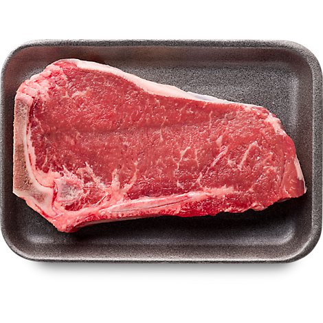 New York Bone In Thin Cut Steak USDA Choice Beef Top Loin Small Pack - 1 Lb
