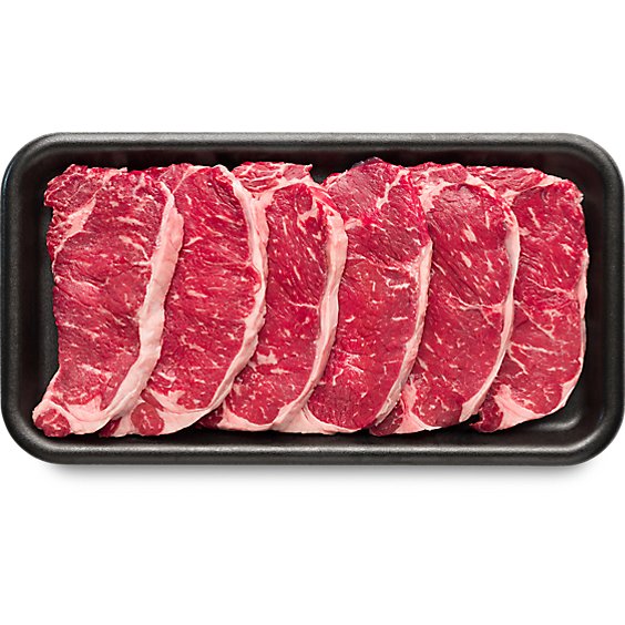 New York Boneless Thin Cut Steak USDA Choice Beef Top Loin Value Pack - 2.75 Lb