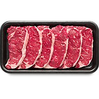 New York Boneless Thin Cut Steak USDA Choice Beef Top Loin Value Pack - 2.75 Lb - Image 1