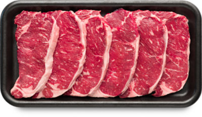 New York Boneless Thin Cut Steak USDA Choice Beef Top Loin Value Pack - 2.75 Lb
