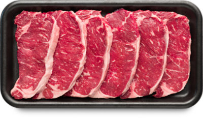 New York Boneless Thin Cut Steak Usda Choice Beef Top Loin Value Pack 275 Lb Safeway 