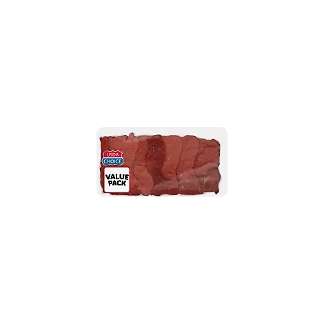 Meat Counter Beef USDA Choice Top Round Steak Thin Value Pack - 1.50 LB