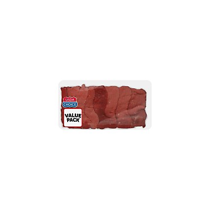 Meat Counter Beef USDA Choice Top Round Steak Thin Value Pack - 1.50 LB - Image 1