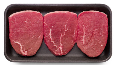 USDA Choice Beef Eye Of Round Steak Thin Cut Value Pack - 1.5 Lb