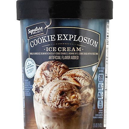 Signature SELECT Ice Cream Premium Cookie Explosion - 1.5 Quart - Image 2