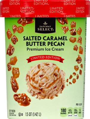 Signature SELECT Ice Cream Premium Salted Caramel Butter Pecan - 1.5 Quart - Image 2