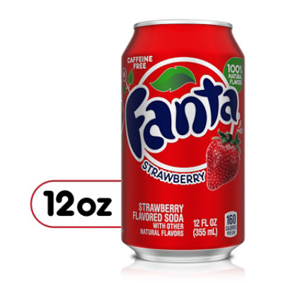 Fanta Soda Strawberry Cans - 6-12 Fl. Oz.