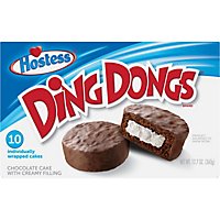 Hostess Ding Dongs Creamy Filling Individually Wrapped Chocolate Cake  10 Count - 12.70 Oz - Image 1
