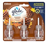 Glade PlugIns Scented Oil Refill Cashmere Woods Essential Oil Infused Plug In 2.01 FL OZ 3 ct