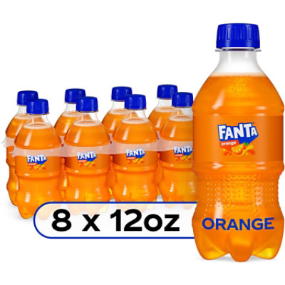 Fanta Soda Pop Orange Flavored - 8-12 Fl. Oz. - Image 1