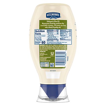 Hellmanns Mayonnaise Dressing Olive Oil Squeeze Bottle - 20 Oz - Image 6