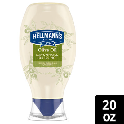 Hellmanns Mayonnaise Dressing Olive Oil Squeeze Bottle - 20 Oz - Image 1