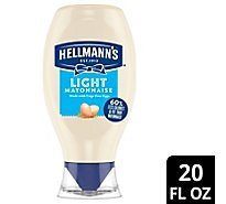 Hellmanns Mayonnaise Light Squeeze Bottle - 20 Oz