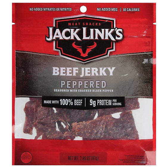 Jack Links Beef Jerky Peppered - 2.85 Oz