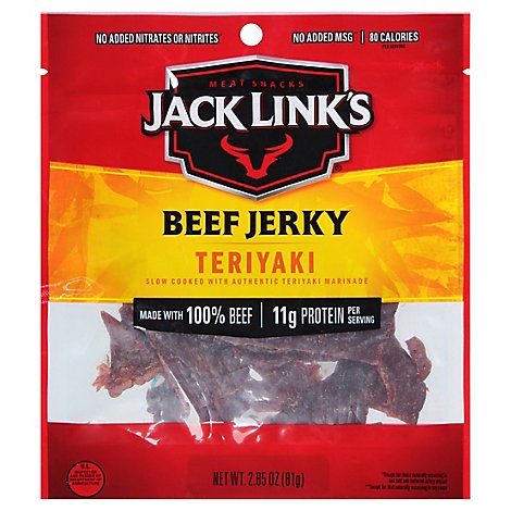 Jack Links Beef Jerky Teriyaki - 2.85 Oz